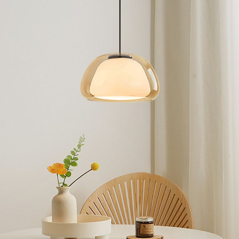 Moderne Pendelleuchte aus Milchglas mit Verstellbarem Kabel – Elegante Hängelampe für Esszimmer und Wohnräume 4