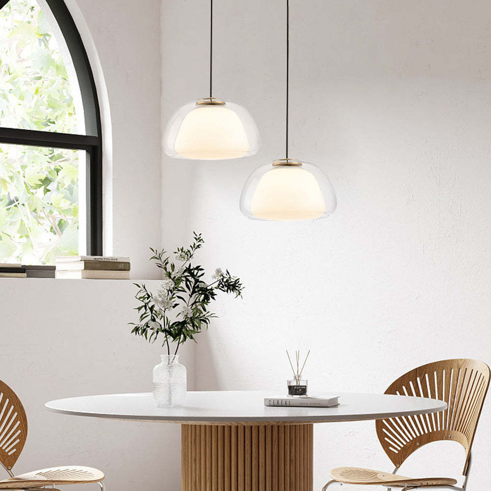 Moderne Pendelleuchte aus Milchglas mit Verstellbarem Kabel – Elegante Hängelampe für Esszimmer und Wohnräume 6