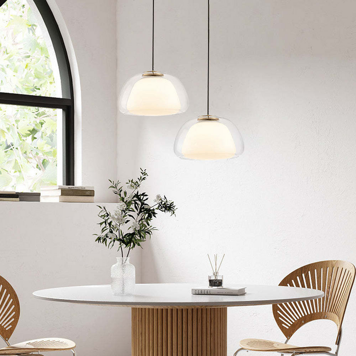 Moderne Pendelleuchte aus Milchglas mit Verstellbarem Kabel – Elegante Hängelampe für Esszimmer und Wohnräume 6