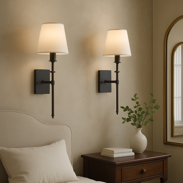 Moderne Wandleuchte Innen – Wiederaufladbare Kabellose Wandlampe Schwarz mit Fernbedienung 0