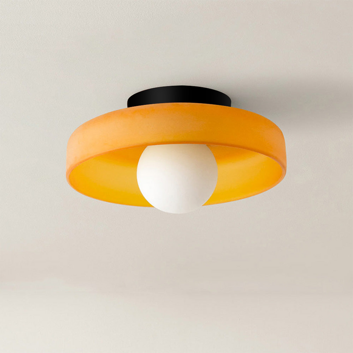 Moderner Runder Plafonnier aus Glas für Elegante Wohnräume – 1 G9 Fassung 0