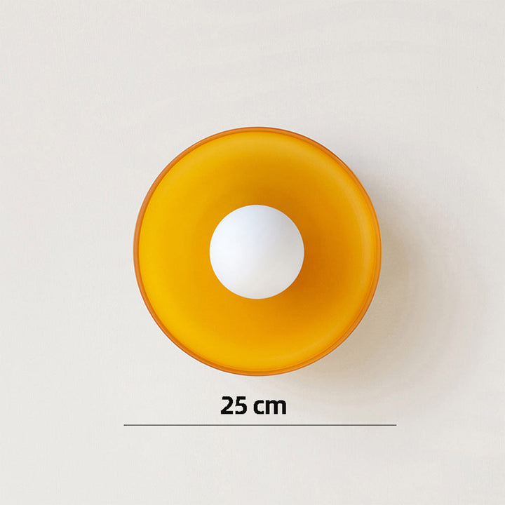 Moderner Runder Plafonnier aus Glas für Elegante Wohnräume – 1 G9 Fassung 3