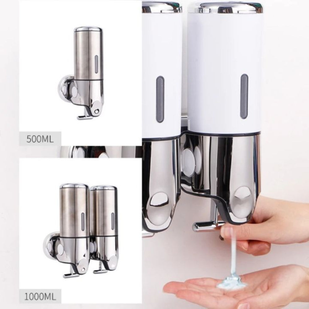 Moderner Wandseifenspender aus Edelstahl – Elegantes Badezimmeraccessoire mit 500 ml Fassungsvermögen 2
