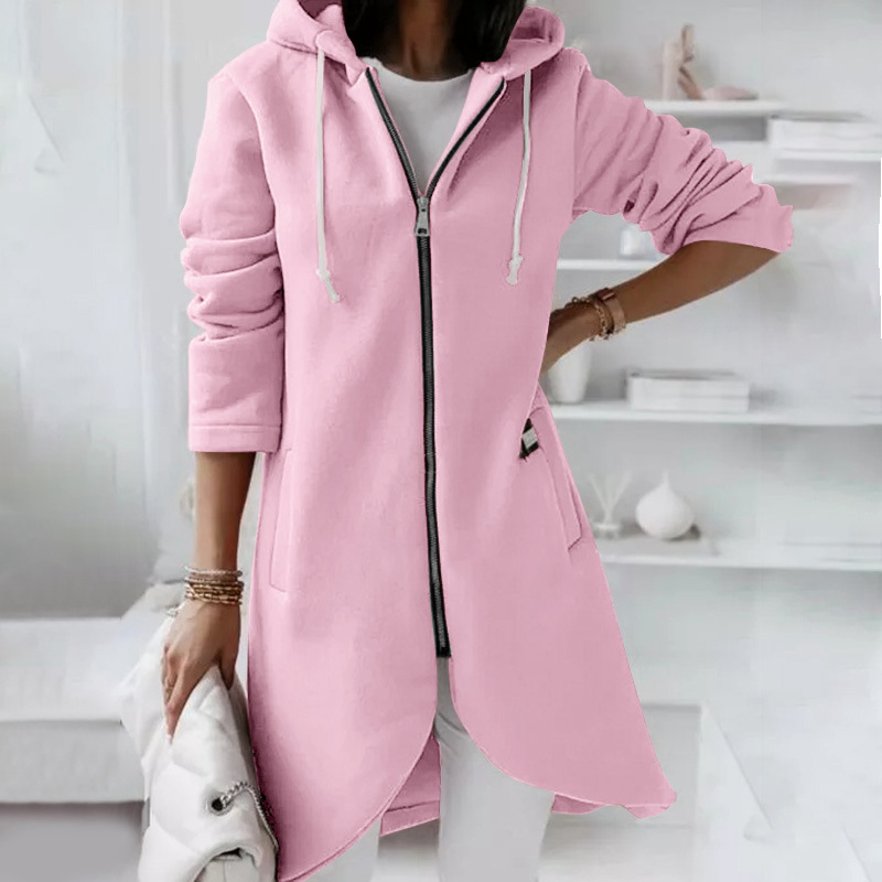 Modische Damenjacke mit Kapuze und Reißverschluss – Warm, Bequem & Vielseitig 0