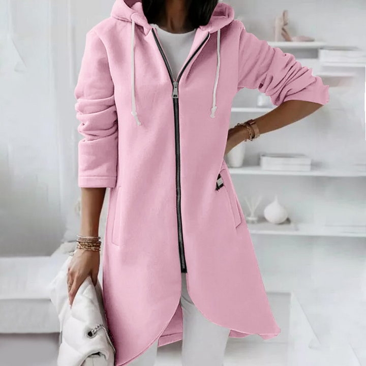 Modische Damenjacke mit Kapuze und Reißverschluss – Warm, Bequem & Vielseitig 0