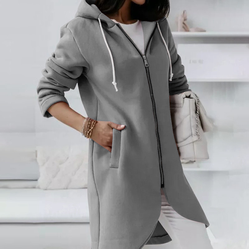 Modische Damenjacke mit Kapuze und Reißverschluss – Warm, Bequem & Vielseitig 1