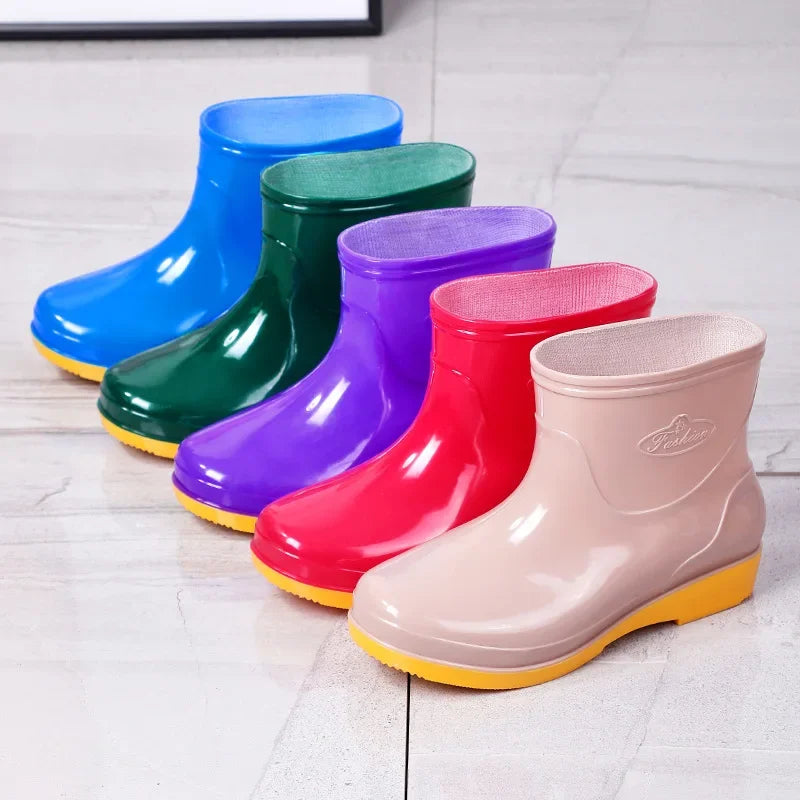 Modische Gummistiefel Damen in Lila – Rutschfeste Regenstiefel für Alltag und Komfort 0