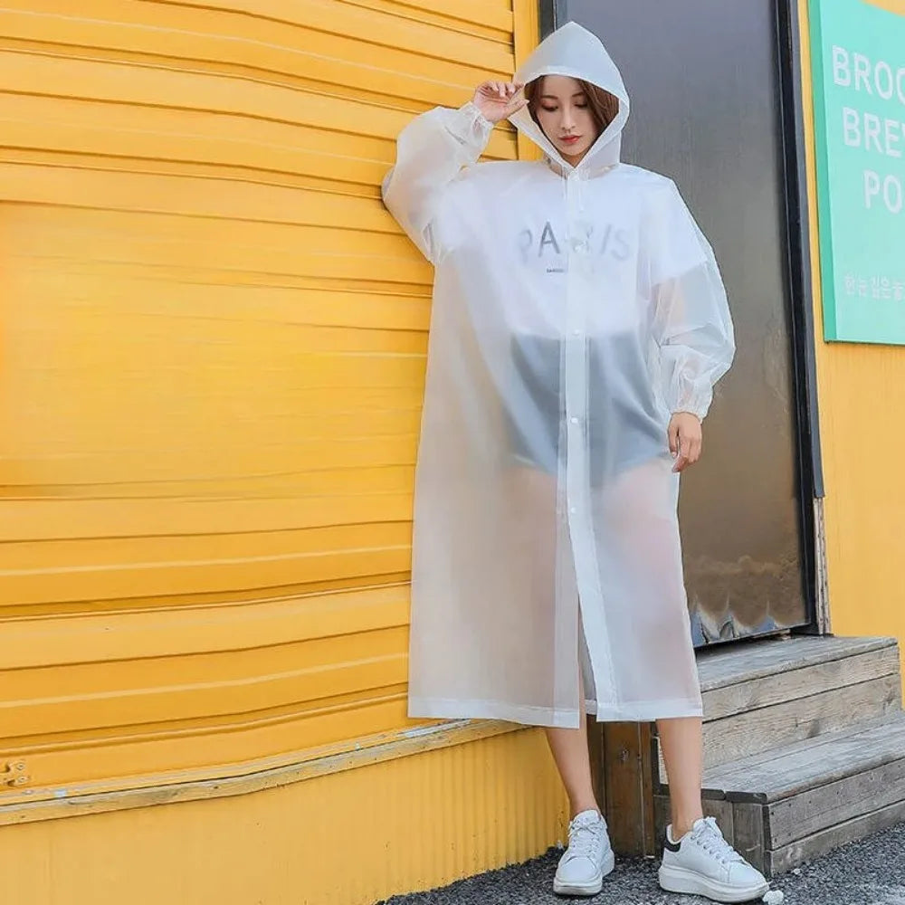 Modischer und wasserdichter Regenmantel für Erwachsene – Leichter und tragbarer Poncho für Reisen und Outdoor-Aktivitäten 1