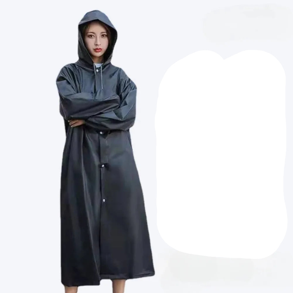 Modischer und wasserdichter Regenmantel für Erwachsene – Leichter und tragbarer Poncho für Reisen und Outdoor-Aktivitäten 11