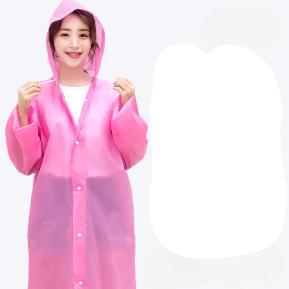 Modischer und wasserdichter Regenmantel für Erwachsene – Leichter und tragbarer Poncho für Reisen und Outdoor-Aktivitäten 12