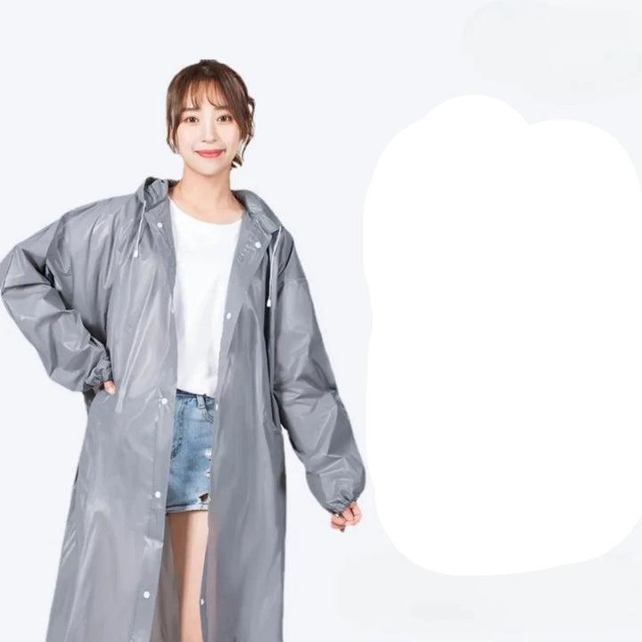 Modischer und wasserdichter Regenmantel für Erwachsene – Leichter und tragbarer Poncho für Reisen und Outdoor-Aktivitäten 15
