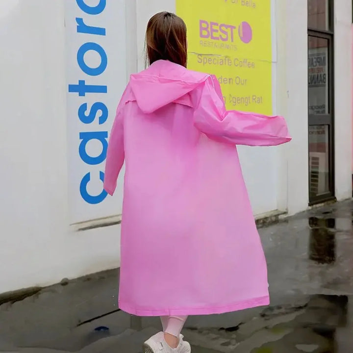 Modischer und wasserdichter Regenmantel für Erwachsene – Leichter und tragbarer Poncho für Reisen und Outdoor-Aktivitäten 3