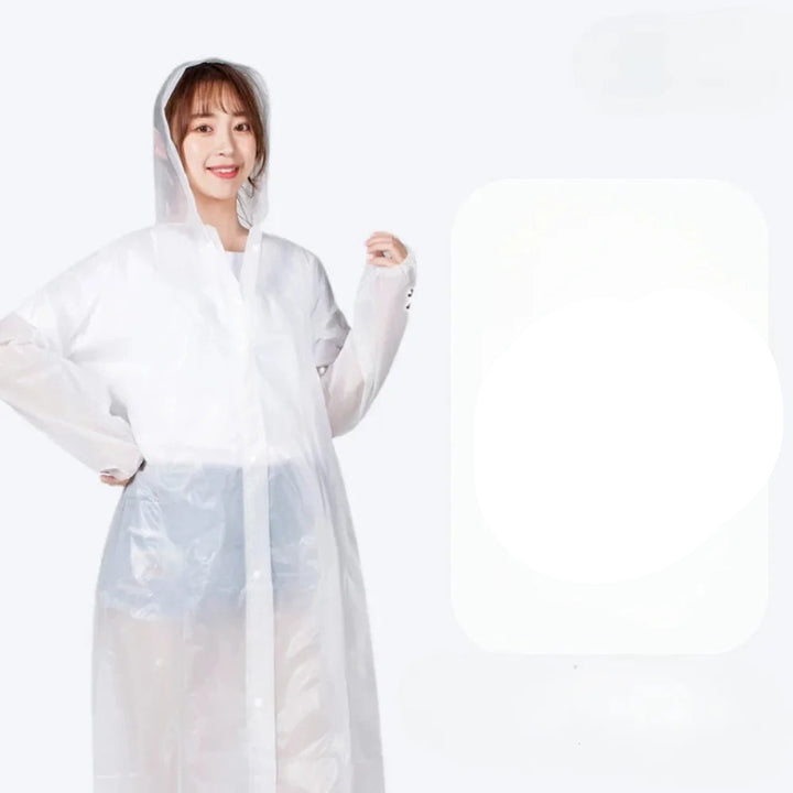 Modischer und wasserdichter Regenmantel für Erwachsene – Leichter und tragbarer Poncho für Reisen und Outdoor-Aktivitäten 5