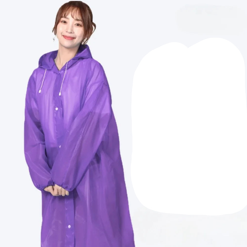 Modischer und wasserdichter Regenmantel für Erwachsene – Leichter und tragbarer Poncho für Reisen und Outdoor-Aktivitäten 9