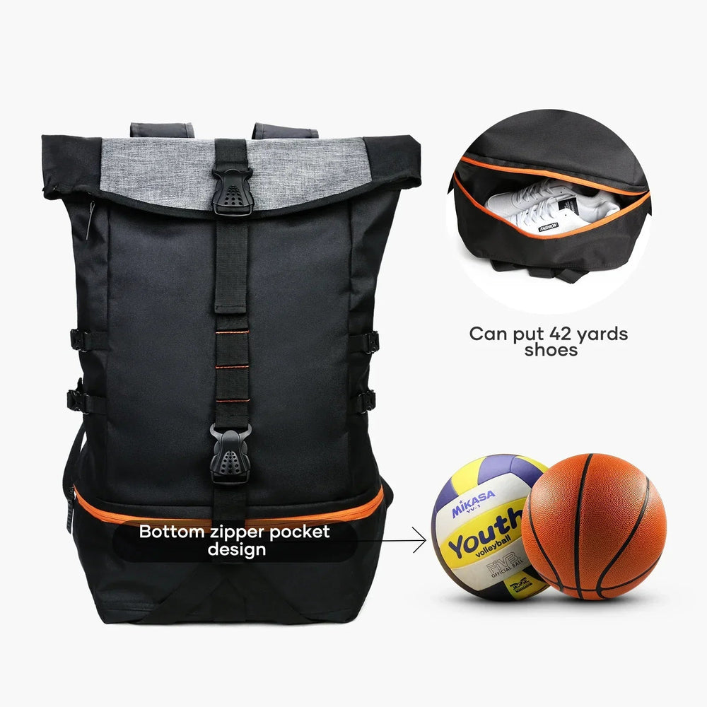 Multifunktionaler 35L Rucksack Herren für Sport und Reisen mit Ergonomischen Schultergurten 1