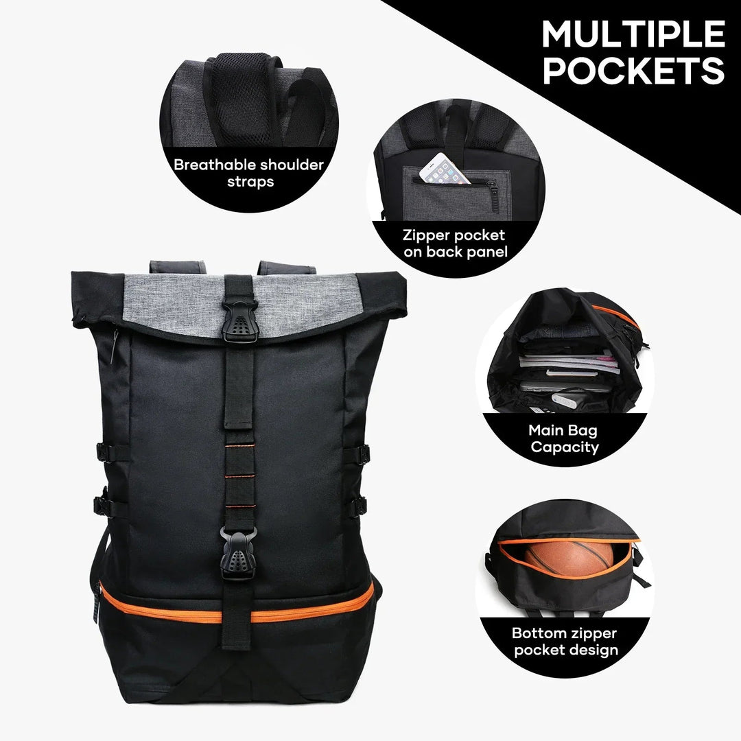 Multifunktionaler 35L Rucksack Herren für Sport und Reisen mit Ergonomischen Schultergurten 3