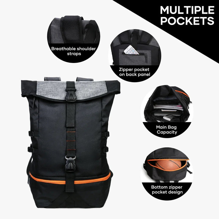 Multifunktionaler 35L Rucksack Herren für Sport und Reisen mit Ergonomischen Schultergurten 3
