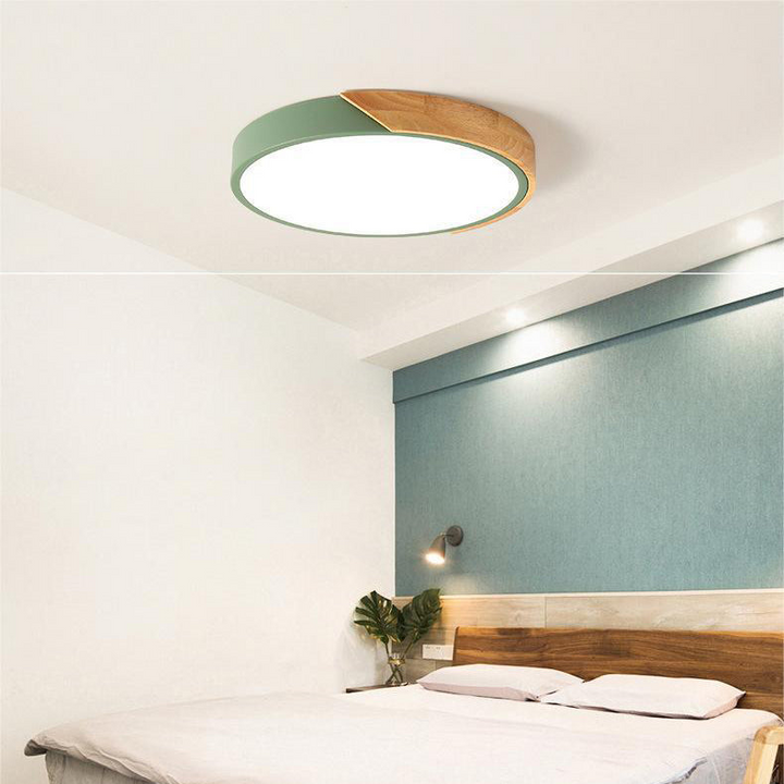 Nordic LED Deckenleuchte aus Holz – Elegante Deckenlampe für Wohnzimmer und Schlafzimmer, Durchmesser 23CM/30CM 5