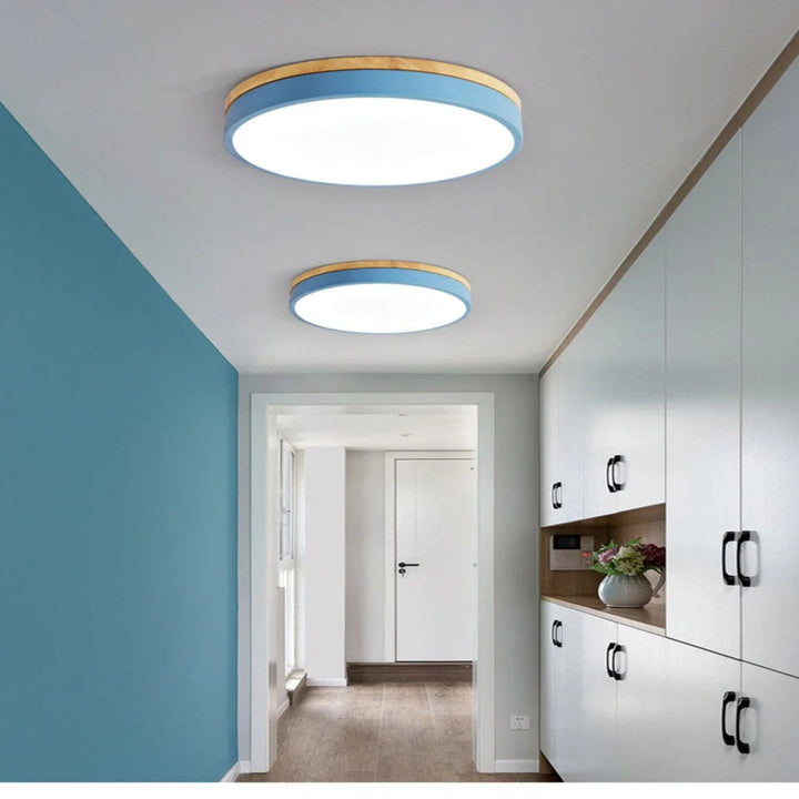 Nordic Minimalist Deckenleuchte – LED Deckenlampe aus Naturholz für Wohnzimmer und Schlafzimmer 1