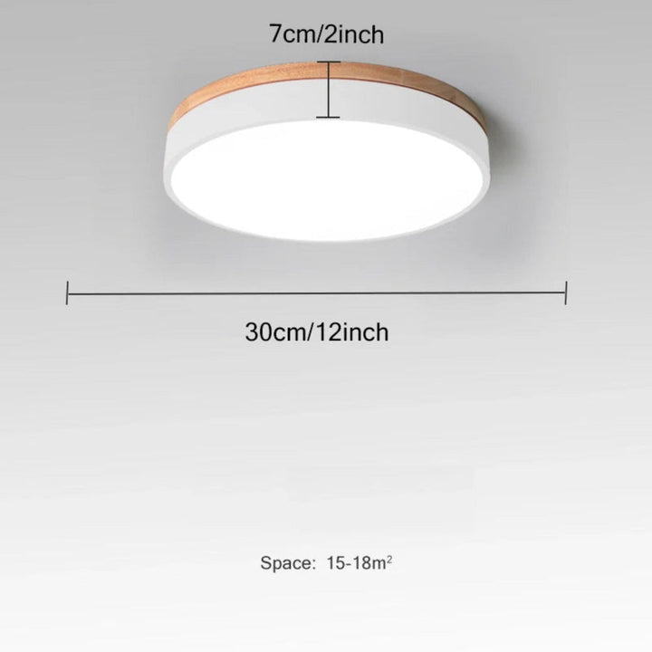 Nordic Minimalist Deckenleuchte – LED Deckenlampe aus Naturholz für Wohnzimmer und Schlafzimmer 6