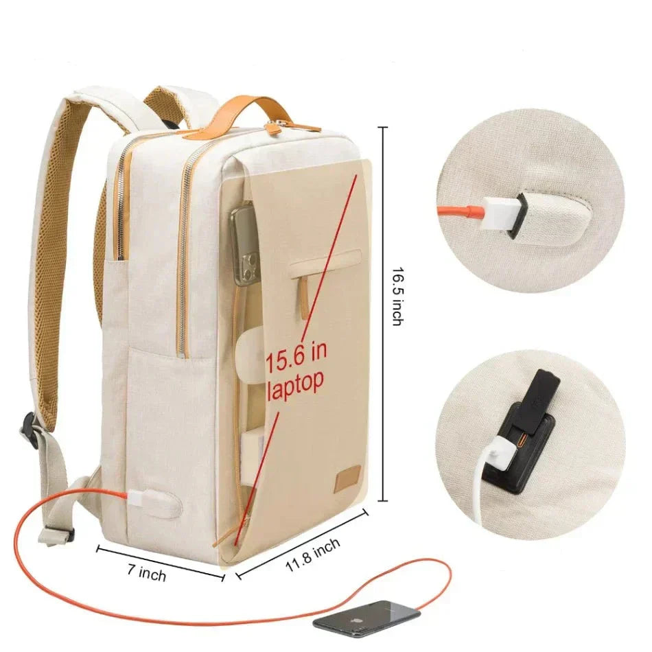 Nova Rucksack Damen/Herren – Laptop Rucksack mit USB-Ladeanschluss für Reisen 6