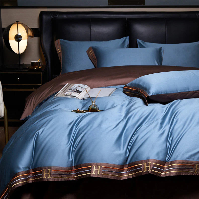 OpulenceSleep Bettwäsche Set – Luxuriöse Biber Bettwäsche 155x220 cm aus 100% Baumwolle 0