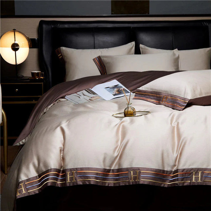 OpulenceSleep Bettwäsche Set – Luxuriöse Biber Bettwäsche 155x220 cm aus 100% Baumwolle 2