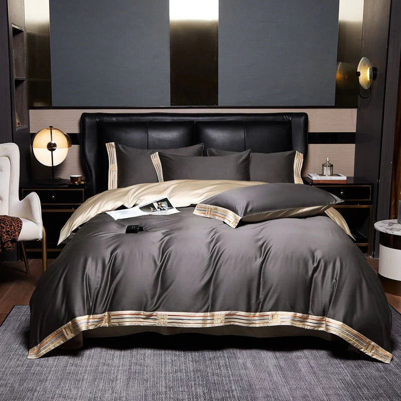 OpulenceSleep Bettwäsche Set – Luxuriöse Biber Bettwäsche 155x220 cm aus 100% Baumwolle 5