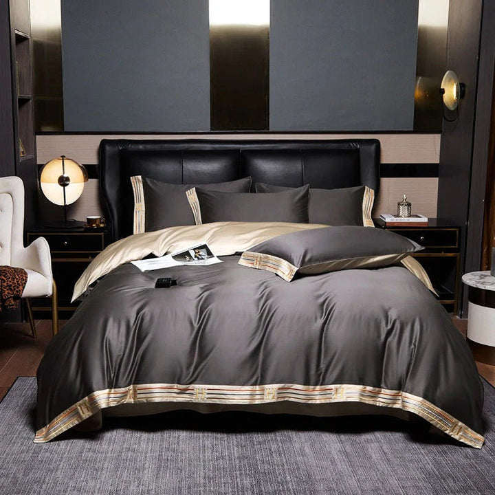 OpulenceSleep Bettwäsche Set – Luxuriöse Biber Bettwäsche 155x220 cm aus 100% Baumwolle 5