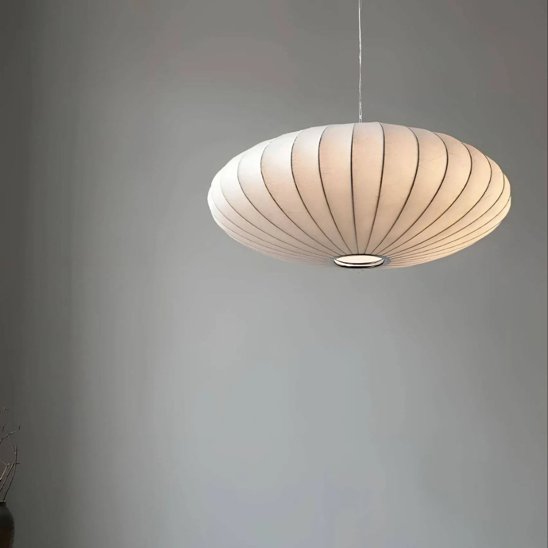 Opulenter Seiden-Kronleuchter für Wohnzimmer und Esszimmer – Luxuriöses Design mit sanftem Lichtspiel, 20cm hoch, 40cm breit 2