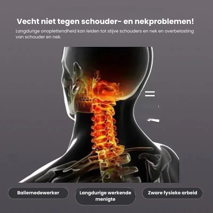 Orthopädisches Kopfkissen mit Massagefunktion und Nackenstütze – Weiß mit grauen Akzenten, 48x74 cm 7