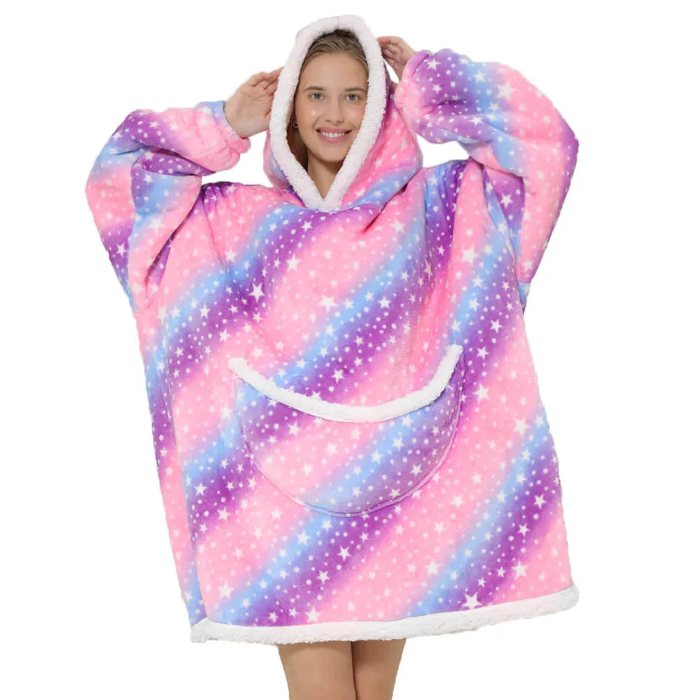 Oversized Fleece Decke Mit Kapuze Und Taschen – Gemütliche Fleece Decken Für Ultimativen Komfort 0