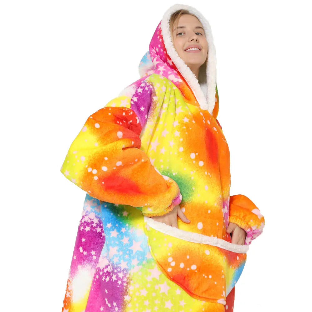 Oversized Fleece Decke Mit Kapuze Und Taschen – Gemütliche Fleece Decken Für Ultimativen Komfort 1