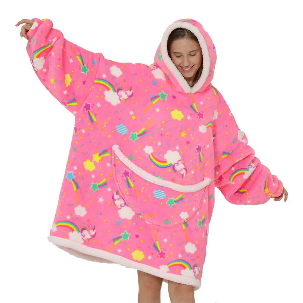 Oversized Fleece Decke Mit Kapuze Und Taschen – Gemütliche Fleece Decken Für Ultimativen Komfort 8