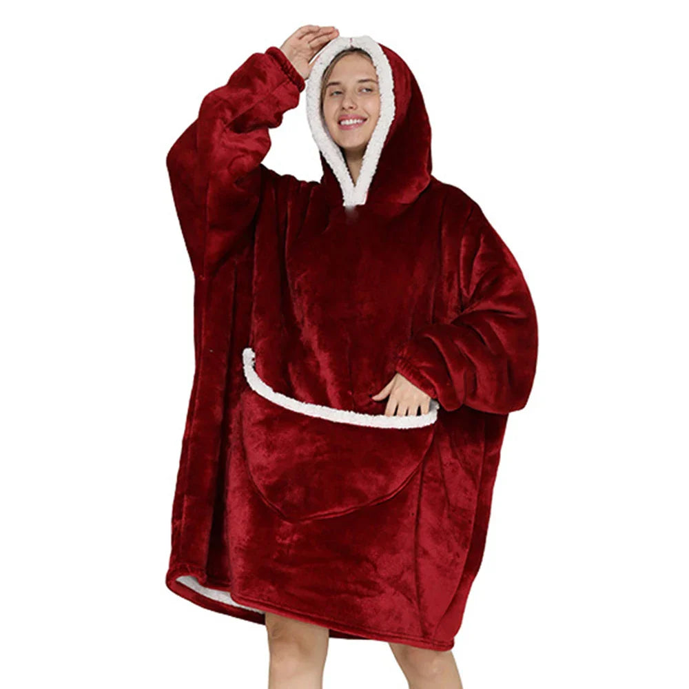 Oversized Fleece Decke Mit Kapuze Und Taschen – Gemütliche Fleece Decken Für Ultimativen Komfort 9