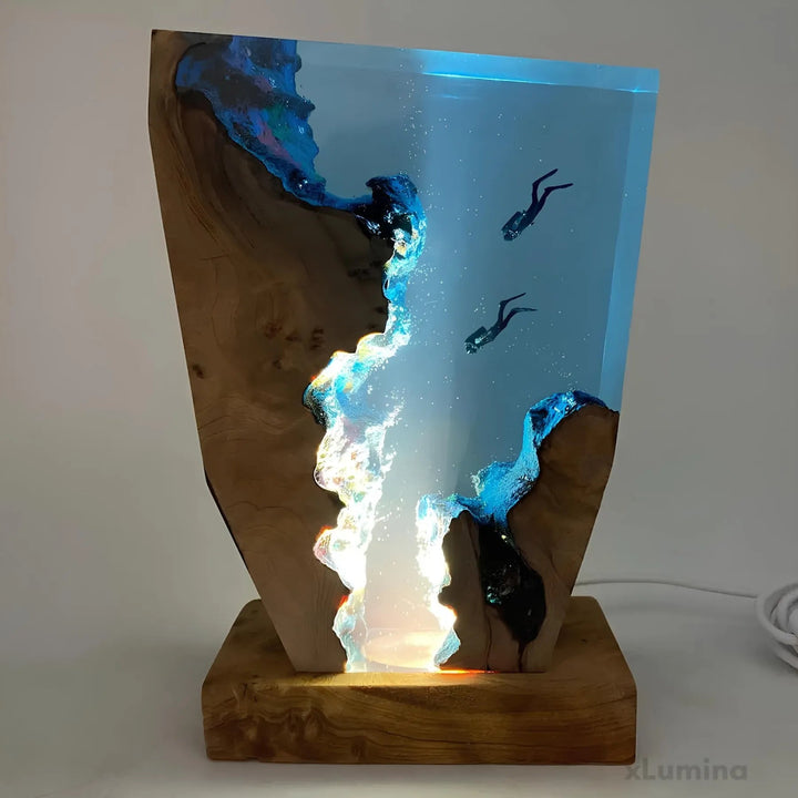Ozean Karst Tischlampe – Elegante LED Nachttischlampe für entspannte Atmosphäre im Wohn- und Schlafzimmer 2