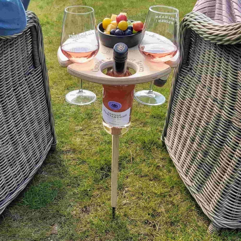 Picky – Tragbarer Weintisch Mit Flaschen- und Snackhalter Für Outdoor Genuss 0
