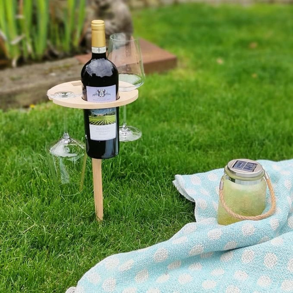 Picky – Tragbarer Weintisch Mit Flaschen- und Snackhalter Für Outdoor Genuss 2