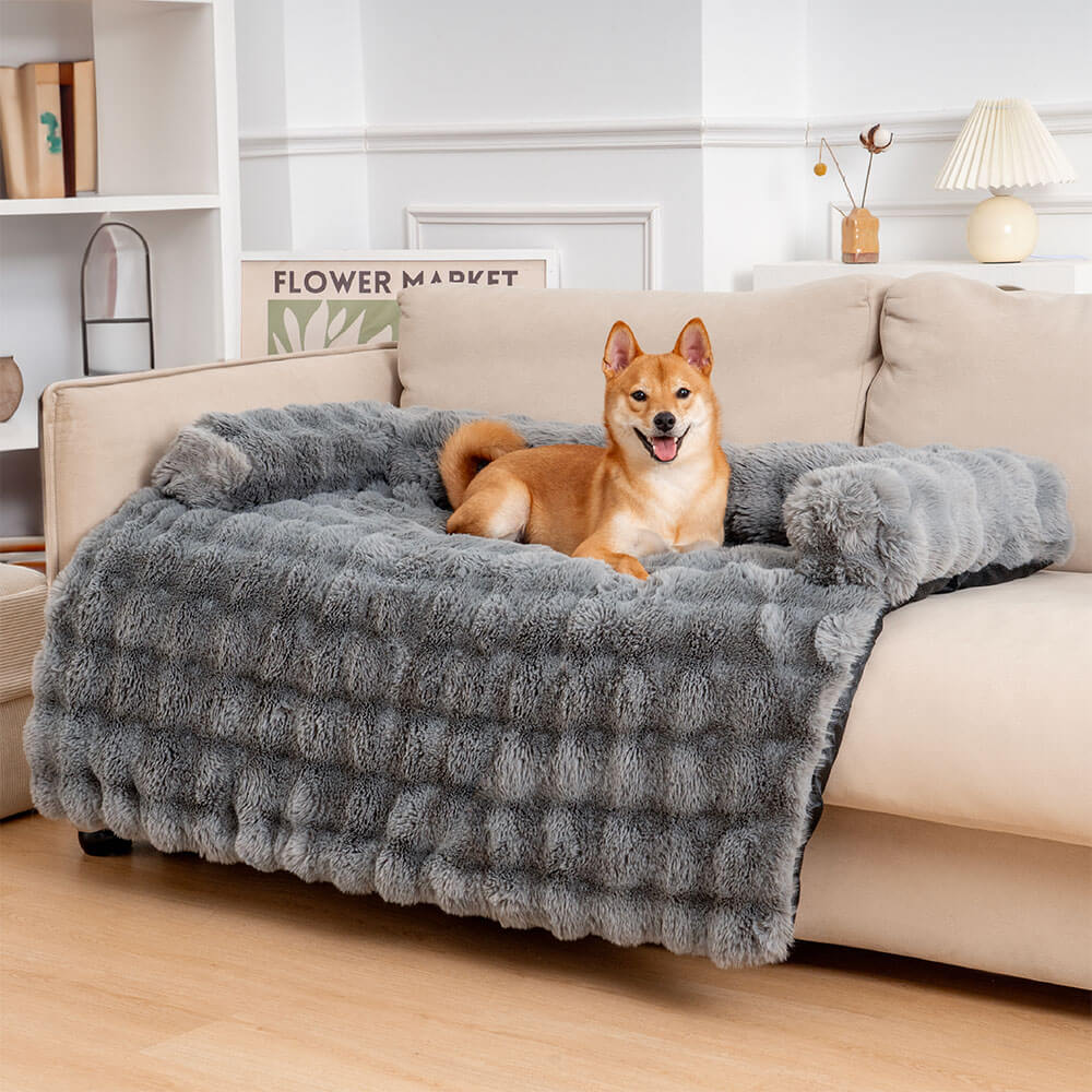 PlushNest – Weiches Hundebett aus Plüsch, Rutschfest, Maschinenwaschbar 0