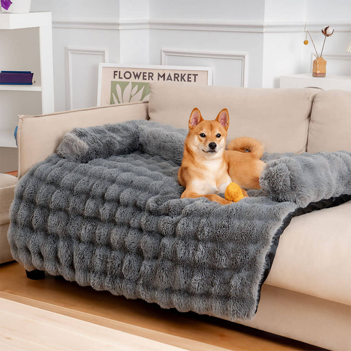 PlushNest – Weiches Hundebett aus Plüsch, Rutschfest, Maschinenwaschbar 7