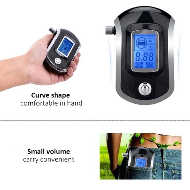 Professioneller Dräger Alkoholtester – Tragbares Atemalkoholmessgerät mit LCD-Display und Polizeisensor 3