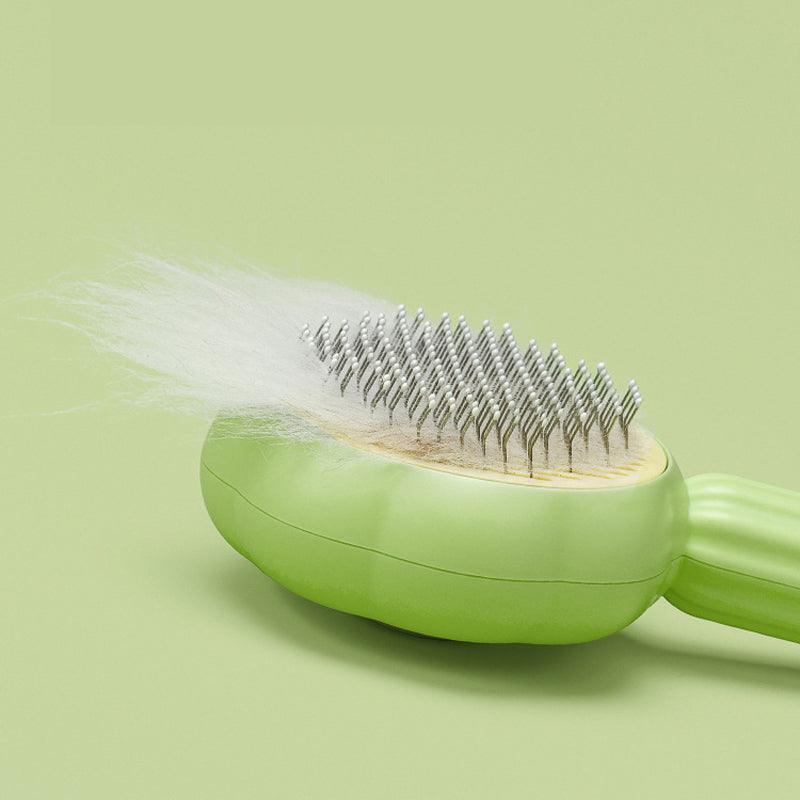 PurrfectBrush – Selbstreinigende Katzenbürste mit Massagefunktion für Unterfellpflege 3