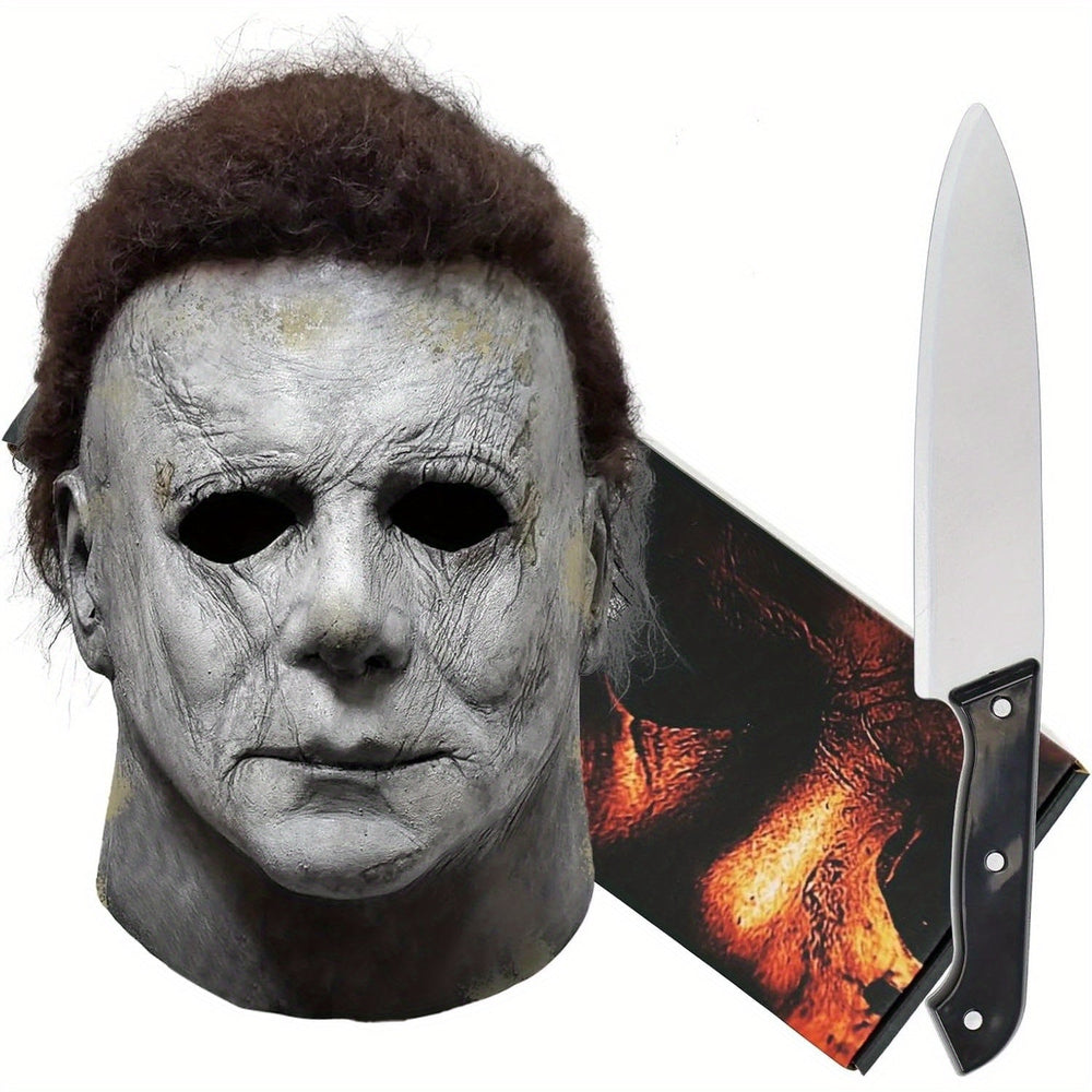 Realistische Halloween-Masken für Männer mit Horror-Cuchillo – Perfekt für Cosplay 1