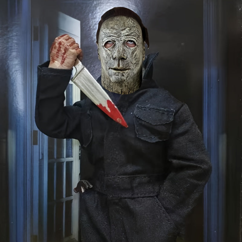 Realistische Halloween Maske – Vollgesichts Zombie Maske mit Synthetischem Haar für Horror-Events 1