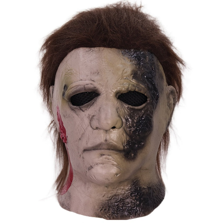 Realistische Halloween Maske – Vollgesichts Zombie Maske mit Synthetischem Haar für Horror-Events 2