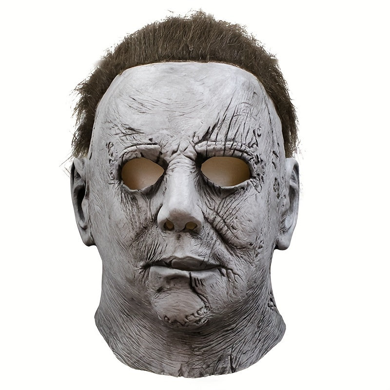 Realistische Halloween Maske – Vollgesichts Zombie Maske mit Synthetischem Haar für Horror-Events 4
