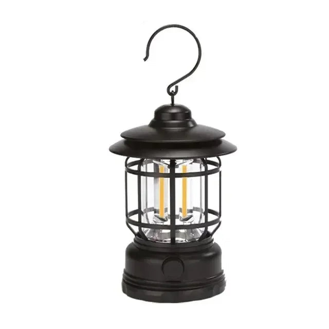 Retro Campinglaterne – Wasserdichte Tragbare Gartenlampe mit Warmem Licht 6