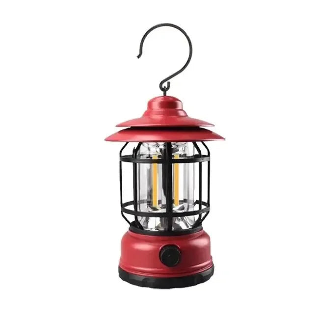Retro Campinglaterne – Wasserdichte Tragbare Gartenlampe mit Warmem Licht 7