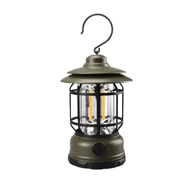 Retro Campinglaterne – Wasserdichte Tragbare Gartenlampe mit Warmem Licht 8