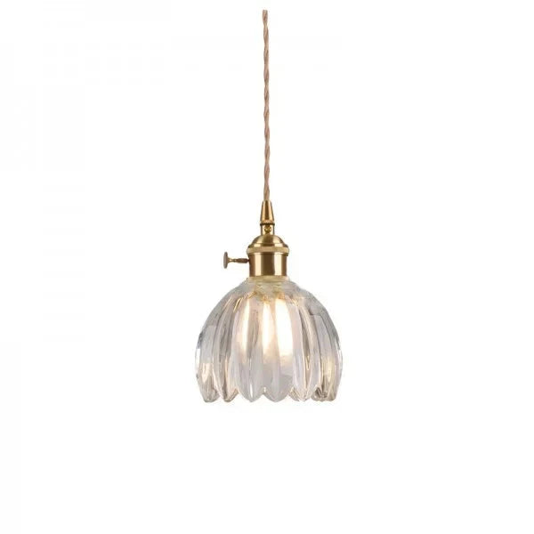 Retro Hängeleuchte aus Glas in Blumenform – Elegante japanische Deckenlampe 10